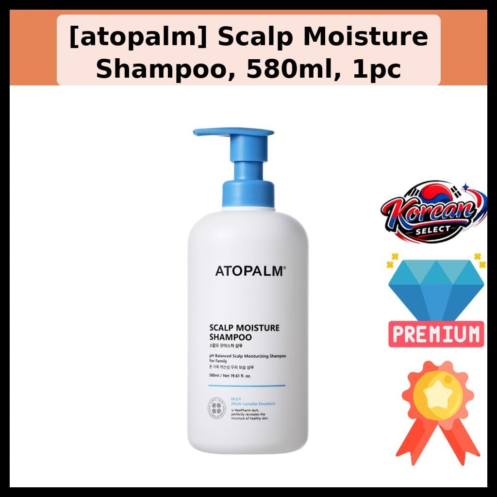 [atopalm] Shampoo Hidratante Para Couro Cabeludo , 580ml , 1 Unidade/Coreano/Controle De Umidade/100 % Genuíno Da Korean