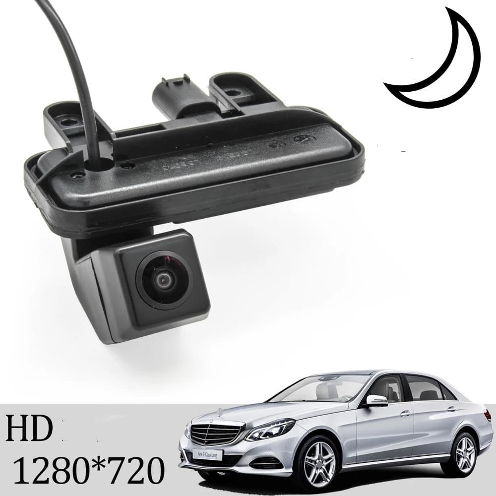 HD 1280 * 720 Interruptor Do Punho Porta-Malas Carro Câmera De Visão Traseira Para Mercedes Benz Classe E W212 S212 E220