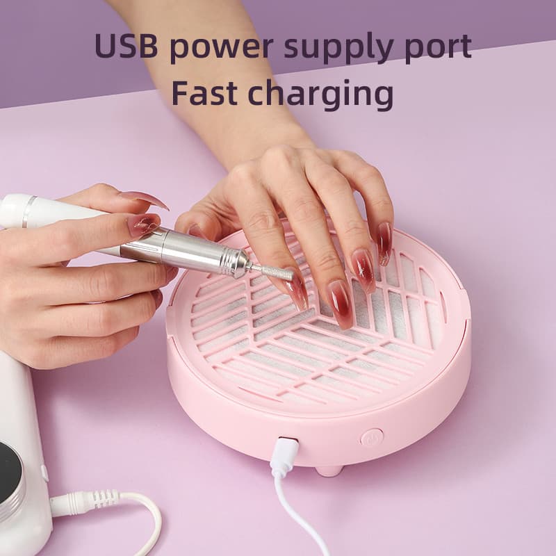 Aspirador de unhas de alta sucção, modelo USB baixo ruído, máquina de limpeza e filtragem de pó para remoção de unhas