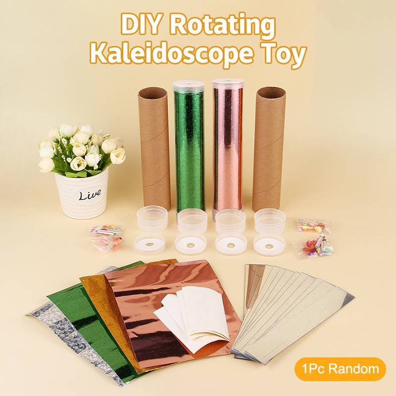 [Dhiint] Kit Caleidoscópio Rotativo DIY Engraçado Clássico Brinquedo Experimento Científico Brinquedos Educativos Para P