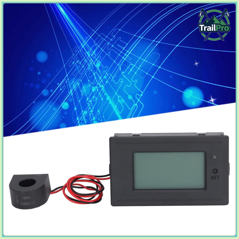 TrailPro Display digital lcd multímetro amperímetro voltímetro medidor de tensão ac 40-280v 0-100a monitor de energia