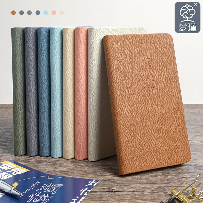 A6 Pequeno Notebook Business Simples Notebook Couro Bloco de Notas Diário Escritório Lichia Padrão Série