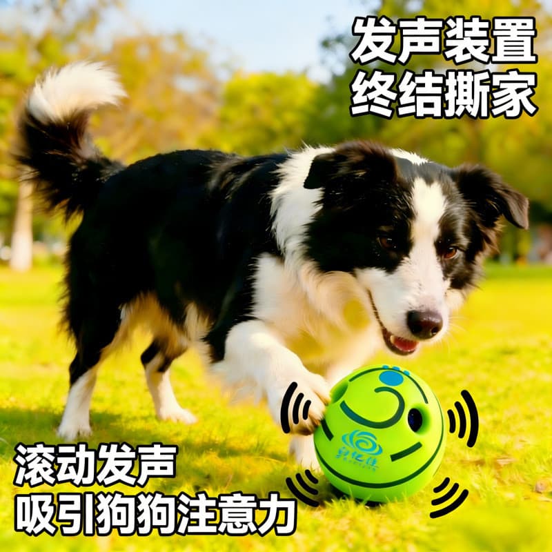 Bola de brinquedo de voz para cachorro, resistente à mordida, Molar, bola de brinquedo para animais de estimação, alivia