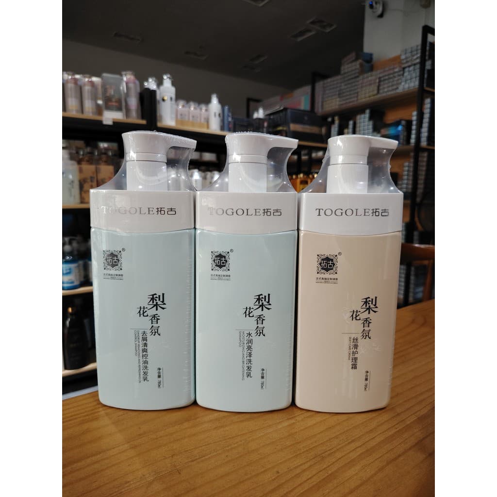 Tuogu Pear Blossom Fragrância Shampoo Anticaspa Refrescante Controle de Óleo Hidratante Brilhante Creme de Cuidados Sedo