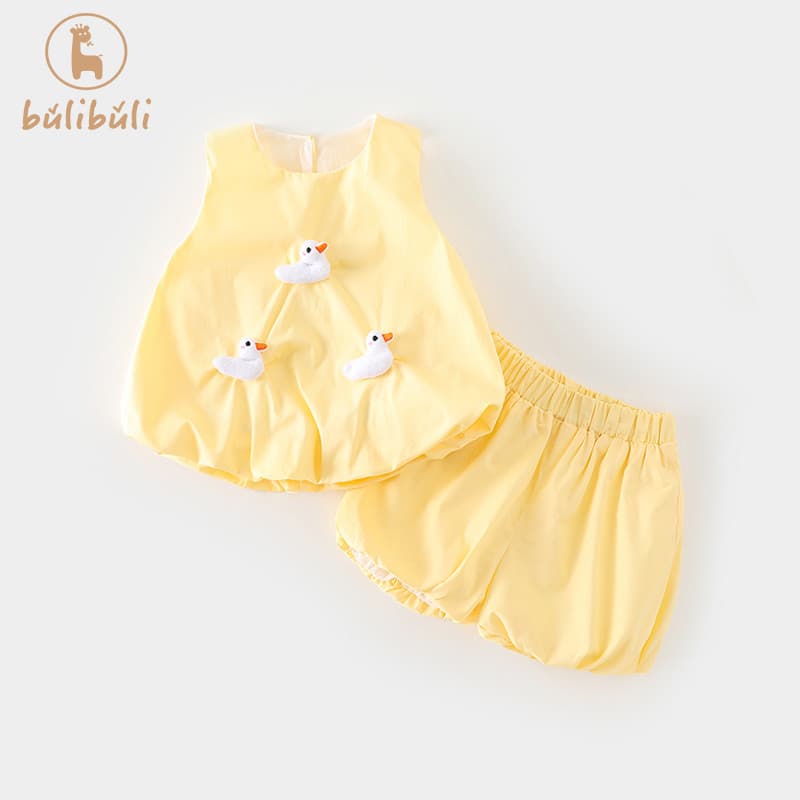 Meninas terno roupas de verão 2025 novo estilo moda bebê menina colete Shorts verão bebê dividir roupas terno de duas pe