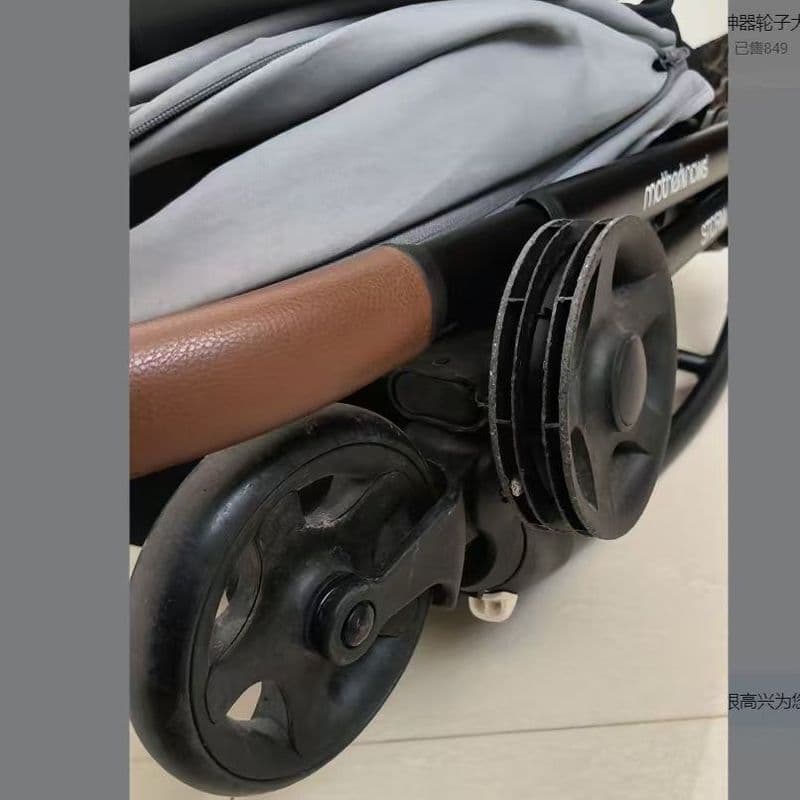 Acessórios para carrinho de bebê, botões de mãe, roda dianteira do bebê, roda traseira com eixo