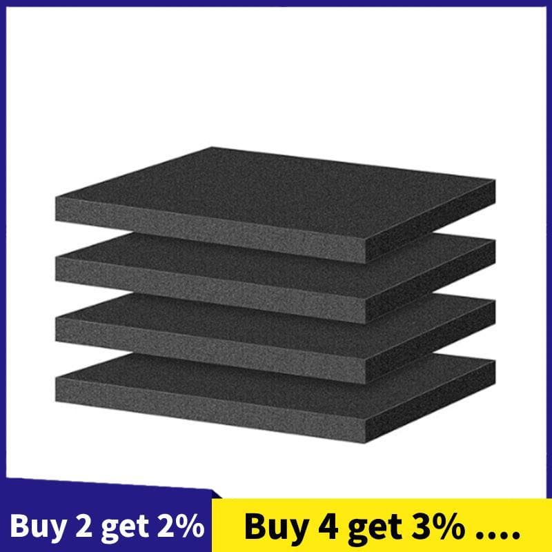 Folhas De Espuma De Polietileno Cortáveis , 4 Peças 16x12x1 Polegada Inserções De Caixa De Ferramentas , Almofada Preta 