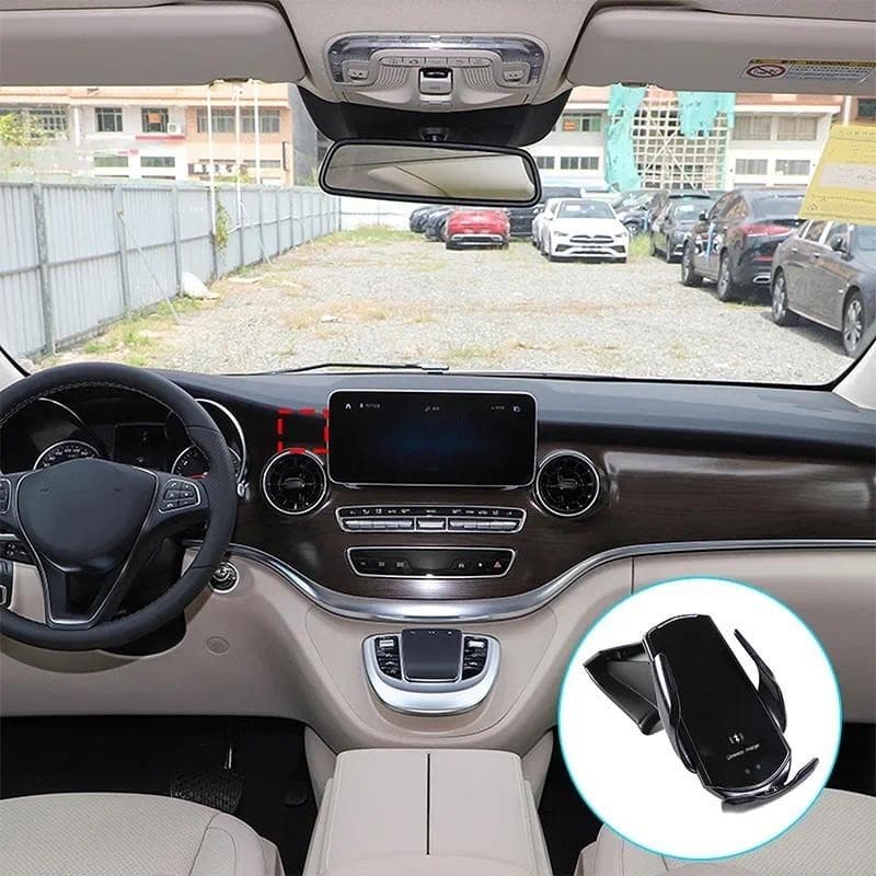 Para Mercedes-Benz V-Class V260 2016-2021 Console Do Carro Montagem De Ventilação De Ar Suporte Telefone Móvel ABS Acess