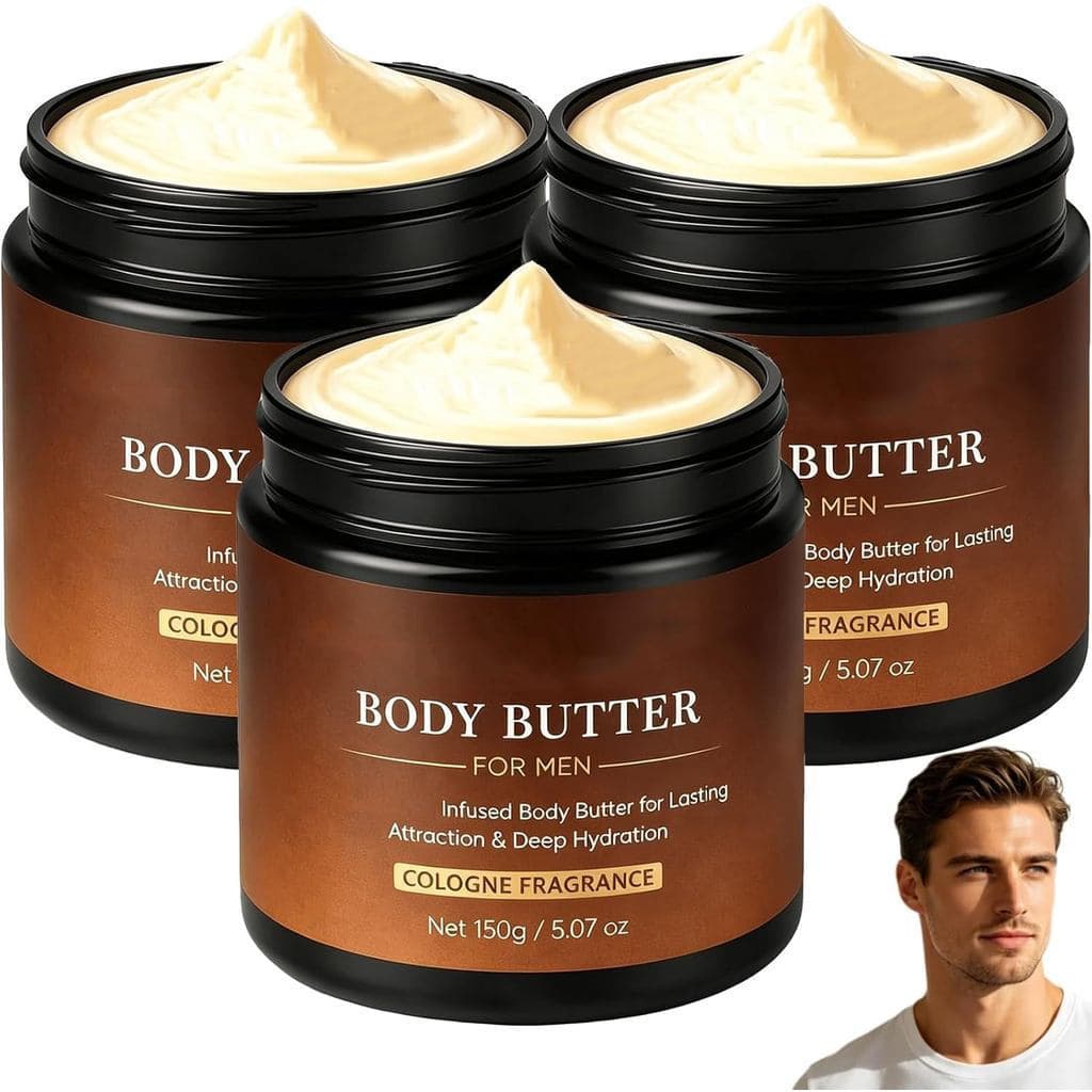 BodyButterforMen, Hidratante Corporal com Aroma de Colônia e Bálsamo Perfumado, Hidratante Corporal Masculino Perfumado,