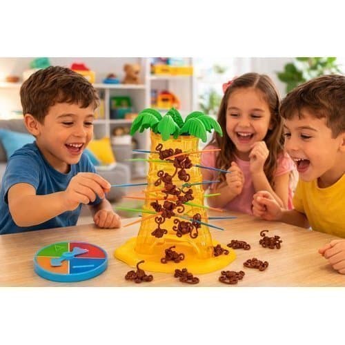 Jogo Macaco no Galho Infantil, Jogo de Tabuleiro de Estratégia, Brinquedo Educativo para Crianças e Diversão em Família