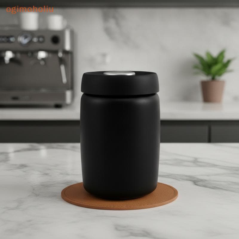 [GMH] Jarro Selado A Vácuo De Grãos De Café Em Aço Inoxidável Seguro Para Alimentos , Recipiente Hermético Manter Fresco