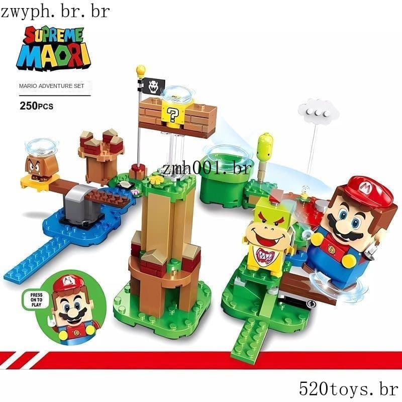 Blocos De montar bross série Luigi super aventura Modelo compatible com Lego Mario brinquedos educativos de menino