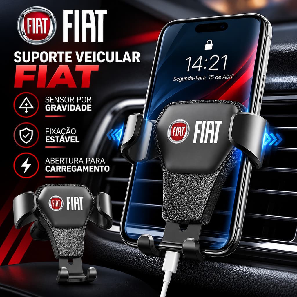 Suporte De Telefone Para Saída De Ar De Carro , Aparelho Automático FIAT 500 Ducato Panda Grande Punto Tipo Abarth Pulso