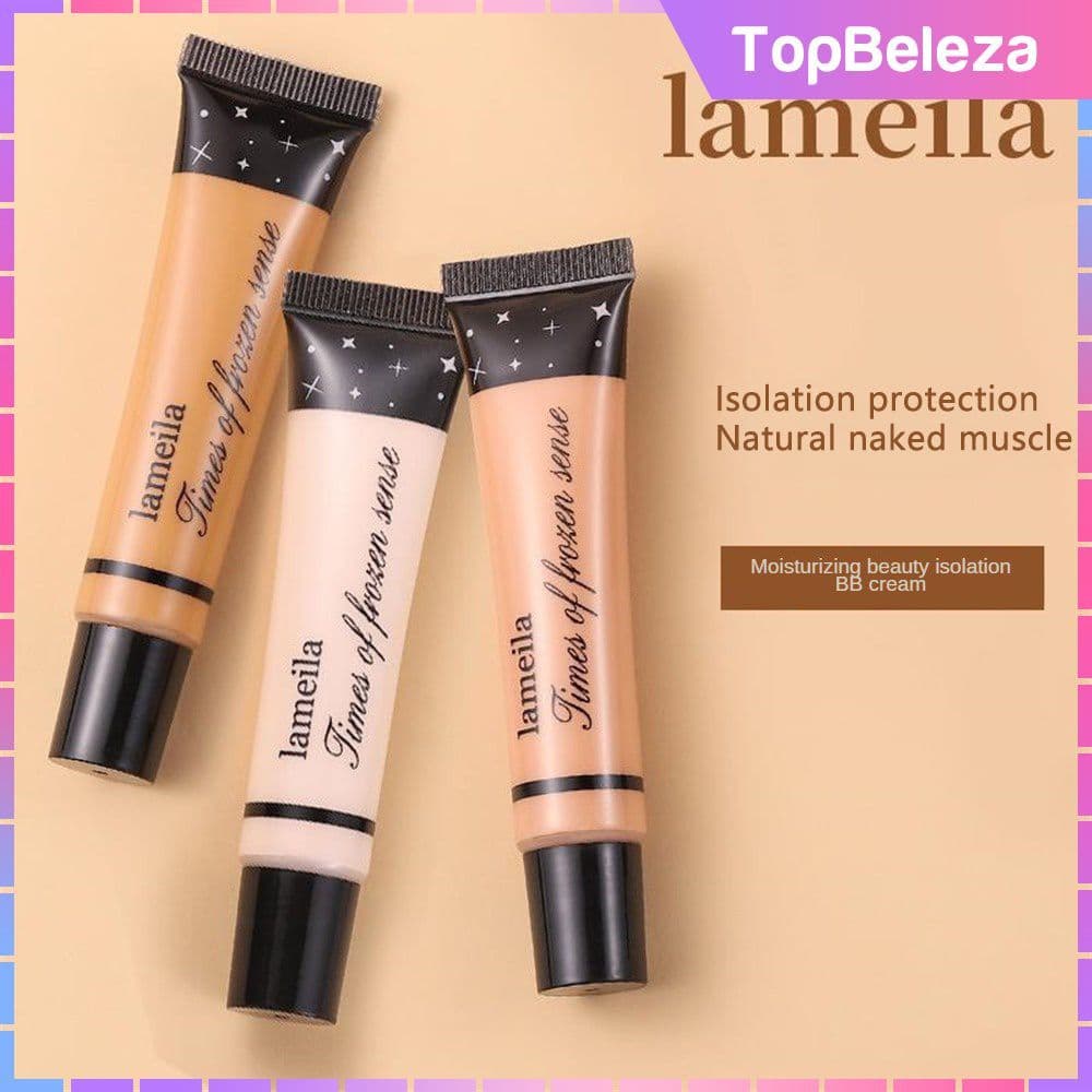 Base cremosa iluminadora, leve e confortável, com efeito isolante, base líquida aconchegante e de longa duração 