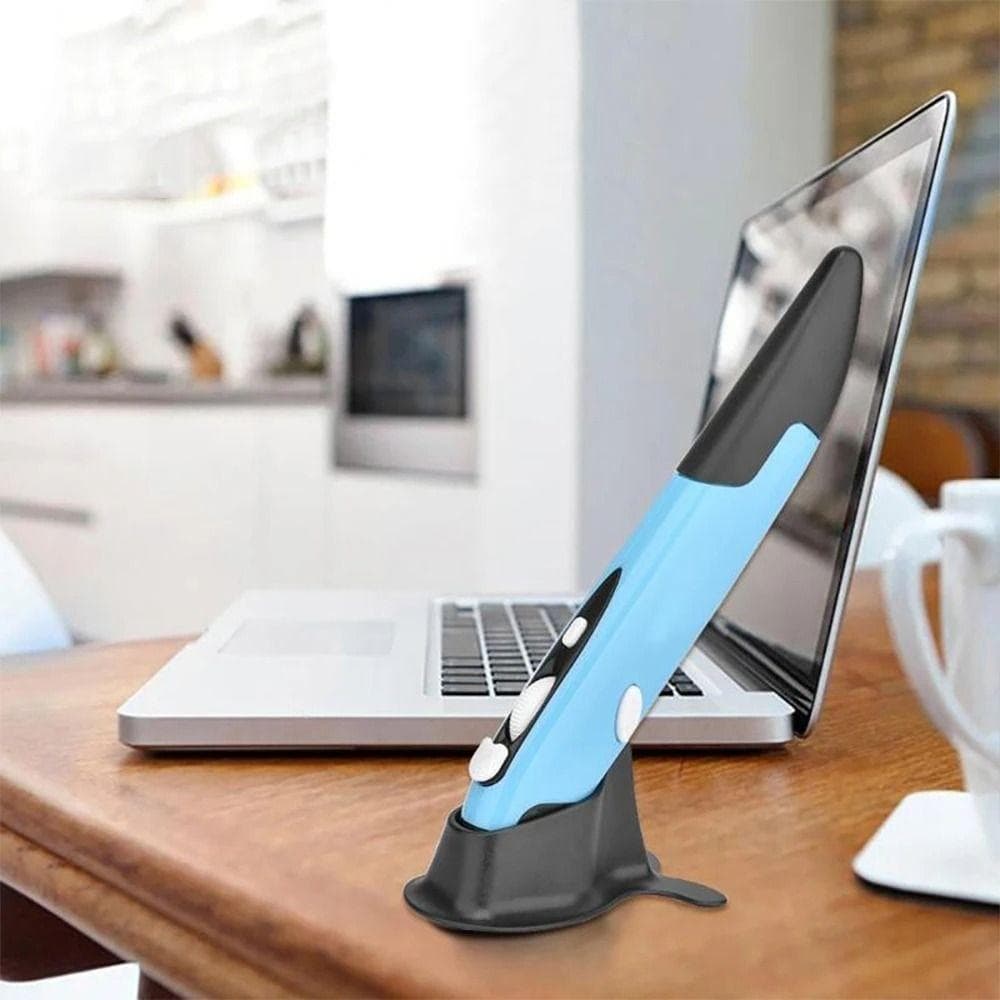 QQMALL1 Mouse De Caneta Vertical Para Apresentador De 2.4 Ghz , Óptico Sem Fio ABS Apresentadora , Ergonômico