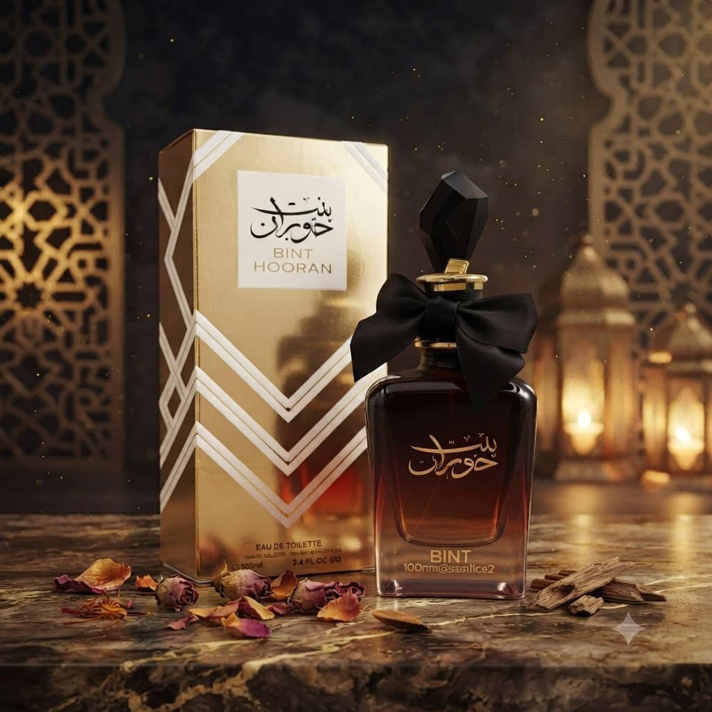 Perfume Árabe Feminino Bint Hooran 100ml EDT Original Importado Marcante - Fragrância de Framboesa, Rosa e Jasmim