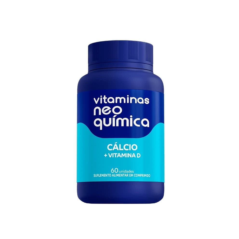 Cálcio + Vitamina D Neo Química 60 Cápsulas Suplemento Alimentar