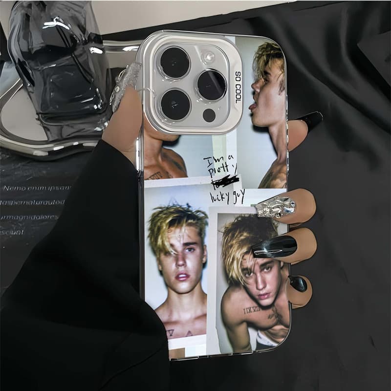 Capinha de celular justin bieber para iPhone 11 12 13 15 14 16 17 pro max xr xs max 7+8 16e