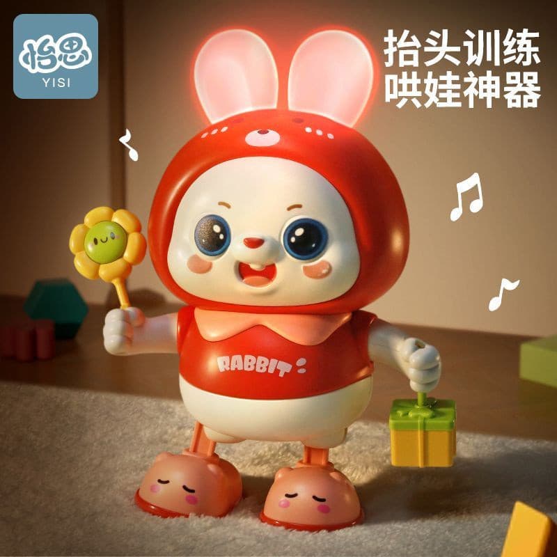Brinquedos Educativos Dança Elétrica Coelho Brinquedo Bebê Prática Cabeça Oscilante Rastejando Som Festa Presente Das Cr
