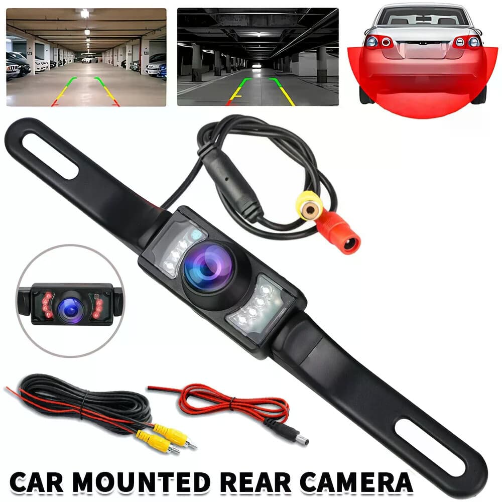 Câmera De Visão Traseira Do Carro Com 8 LEDs Noturna Imagem De Estacionamento De Backup Universal Modelo De Suporte Long