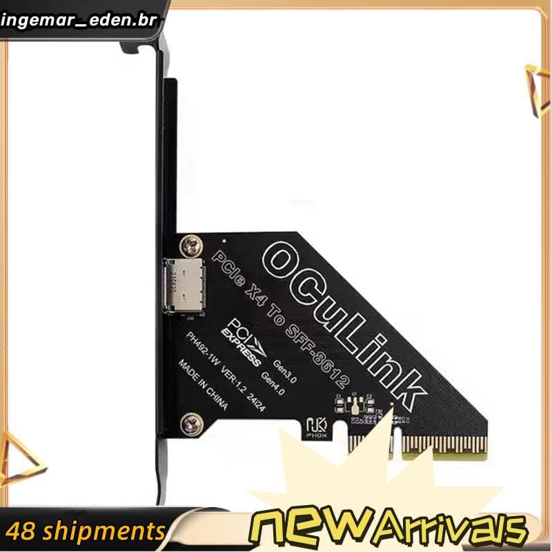 Placa De Expansão PCIe 4.0 X4 Para Oculink SFF8611/8612 SFF-8639 U . 2 SSD Gráfica Externa Win/Linux