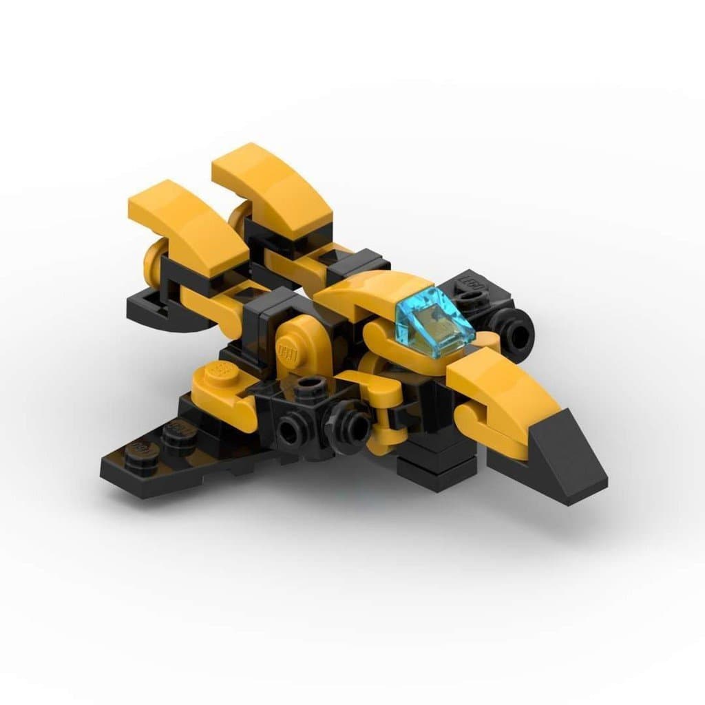 MOC série Mecha de pequena deformação, robô com estrutura interna compatível com blocos de montar educativos Lego.