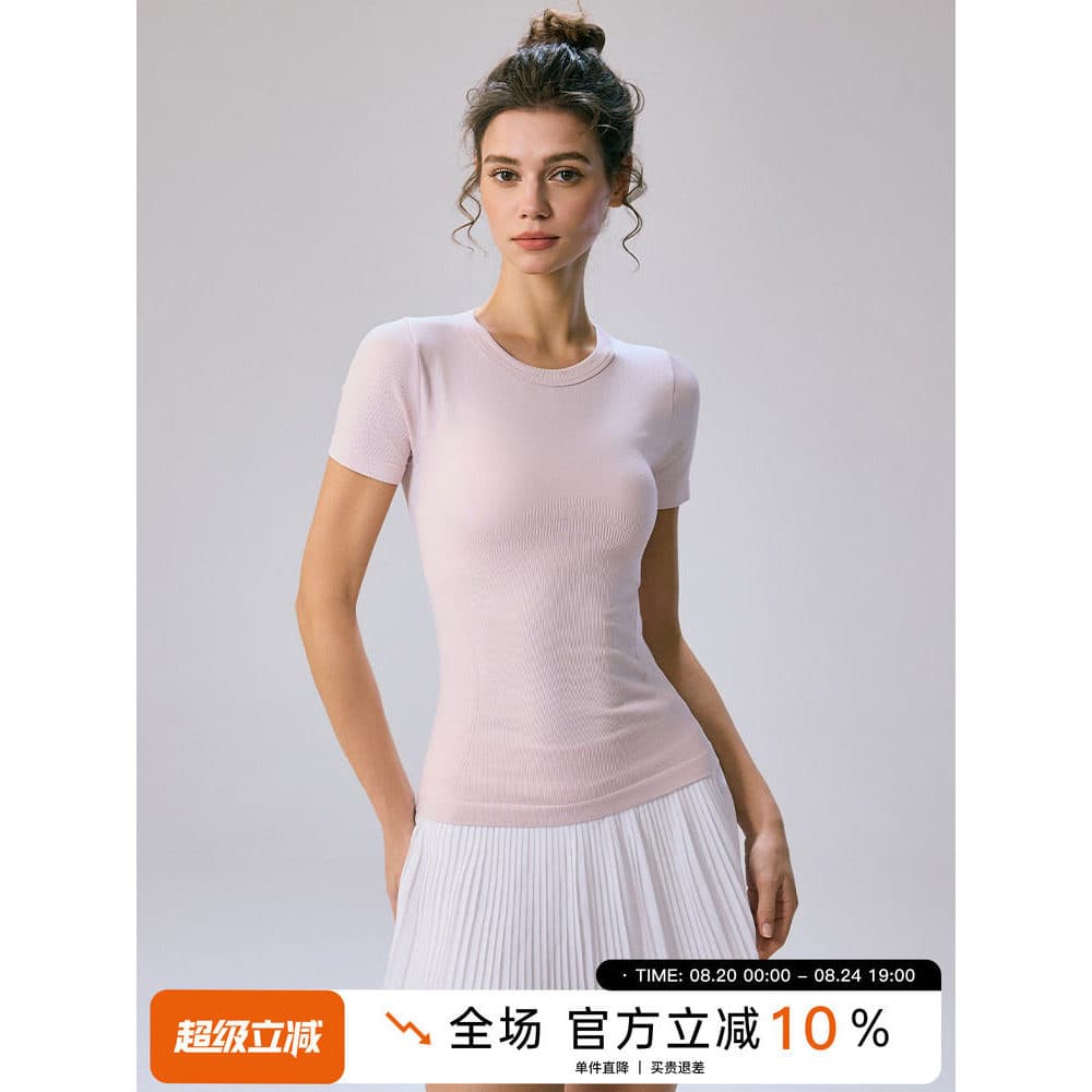 Choc meninas respirável roupas de Yoga de manga curta camiseta feminina magro olhar correndo roupas de Fitness treinamen