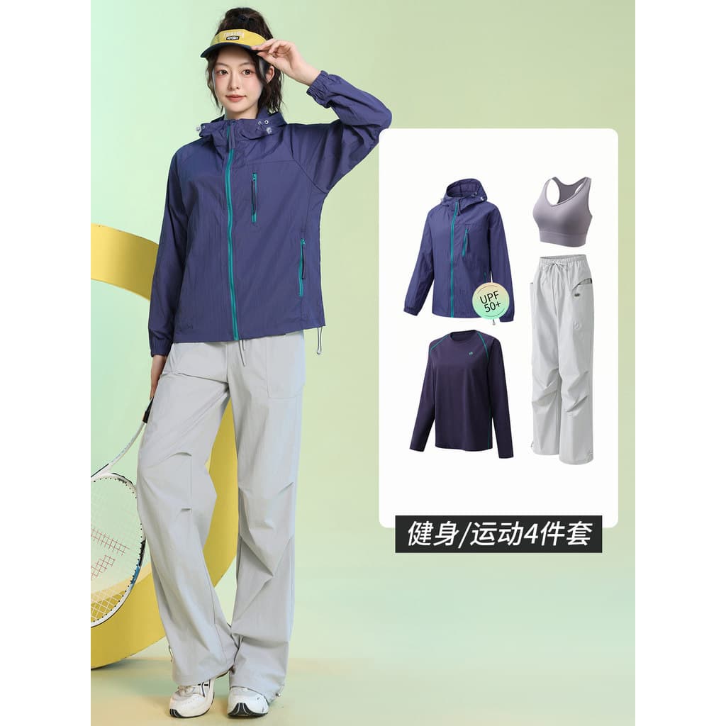 Ao ar livre UPF50 + roupas de secagem rápida feminina primavera novo estilo roupas de Fitness profissional Badminton ter