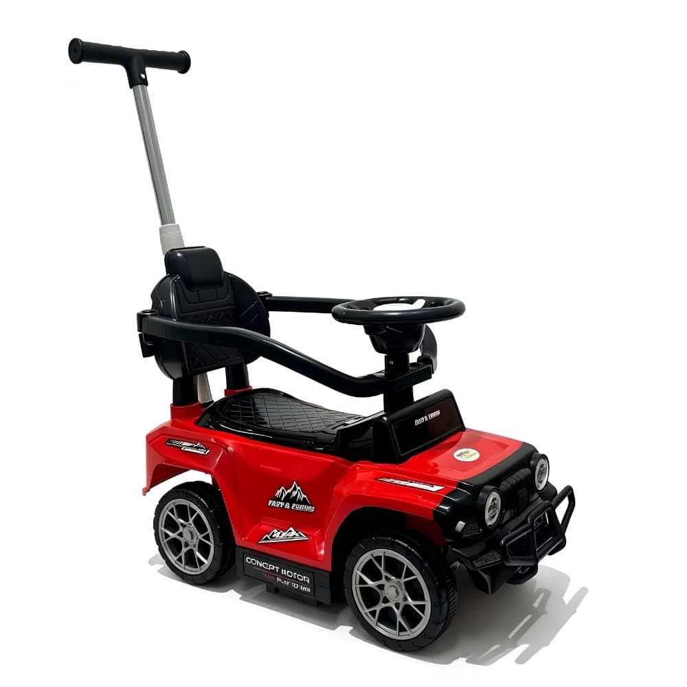 Carro Infantil Nitro Empurrar Para Bebe Com Haste Vermelho