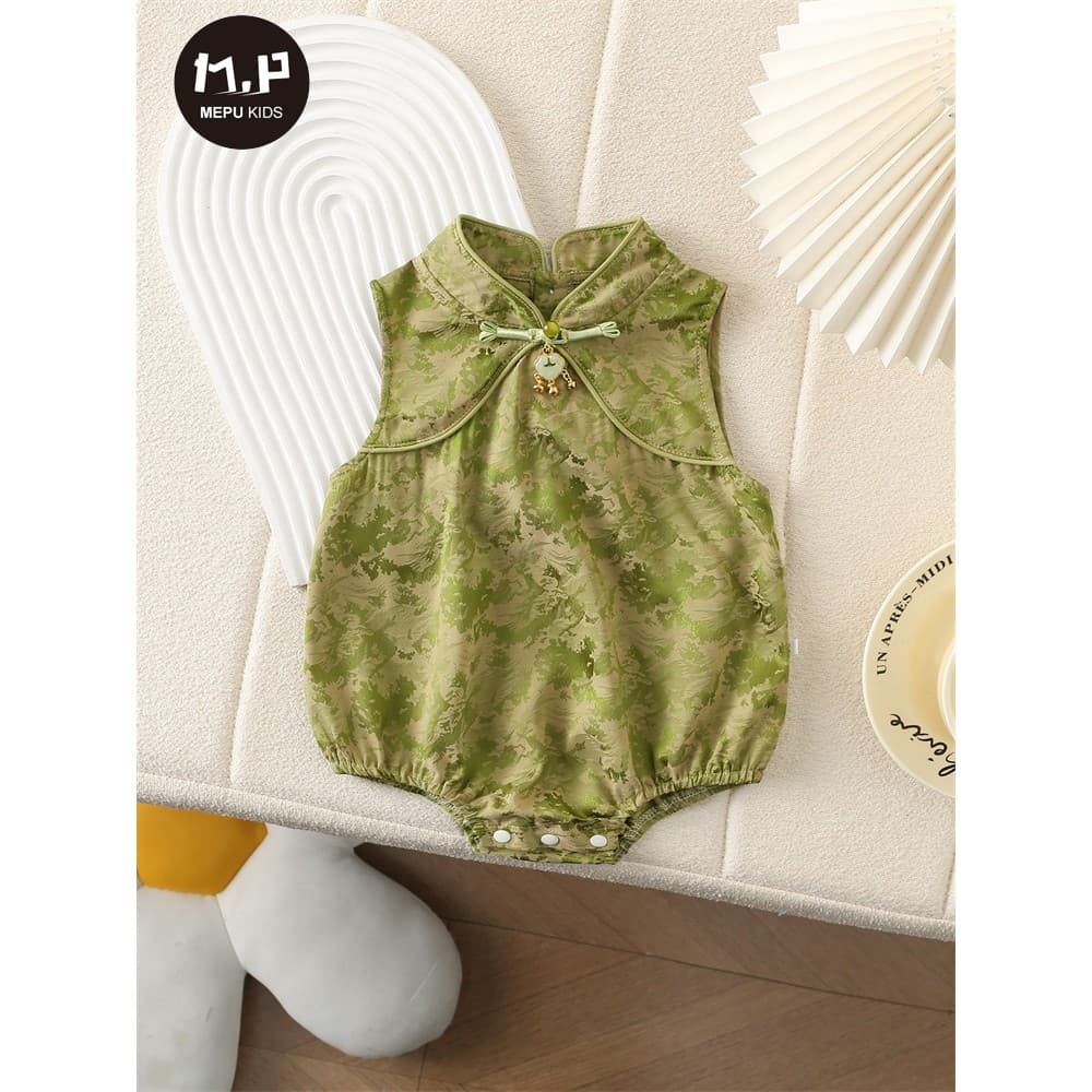 Bebê roupas de bebê roupas de verão macacão da menina do bebê recém-nascido macacão estilo chinês novo estilo verão mês 