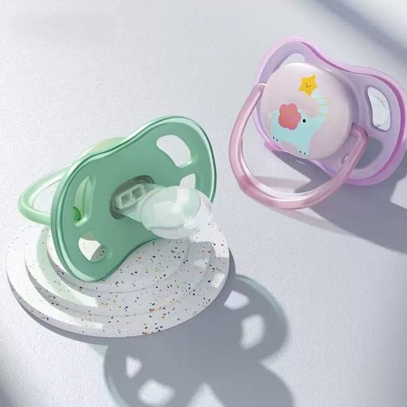 Chupeta para bebês, chupeta ortodôntica de silicone, adequada para bebês de 0 a 6 meses / 6 a 18 meses.
