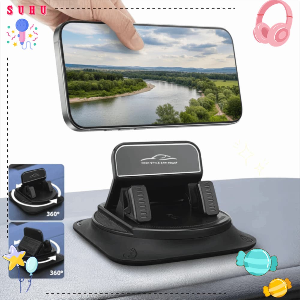 Suporte Para Celular Carro , 360 ° Antiderrapante Do Telefone Da Rotação , Painel Navegação