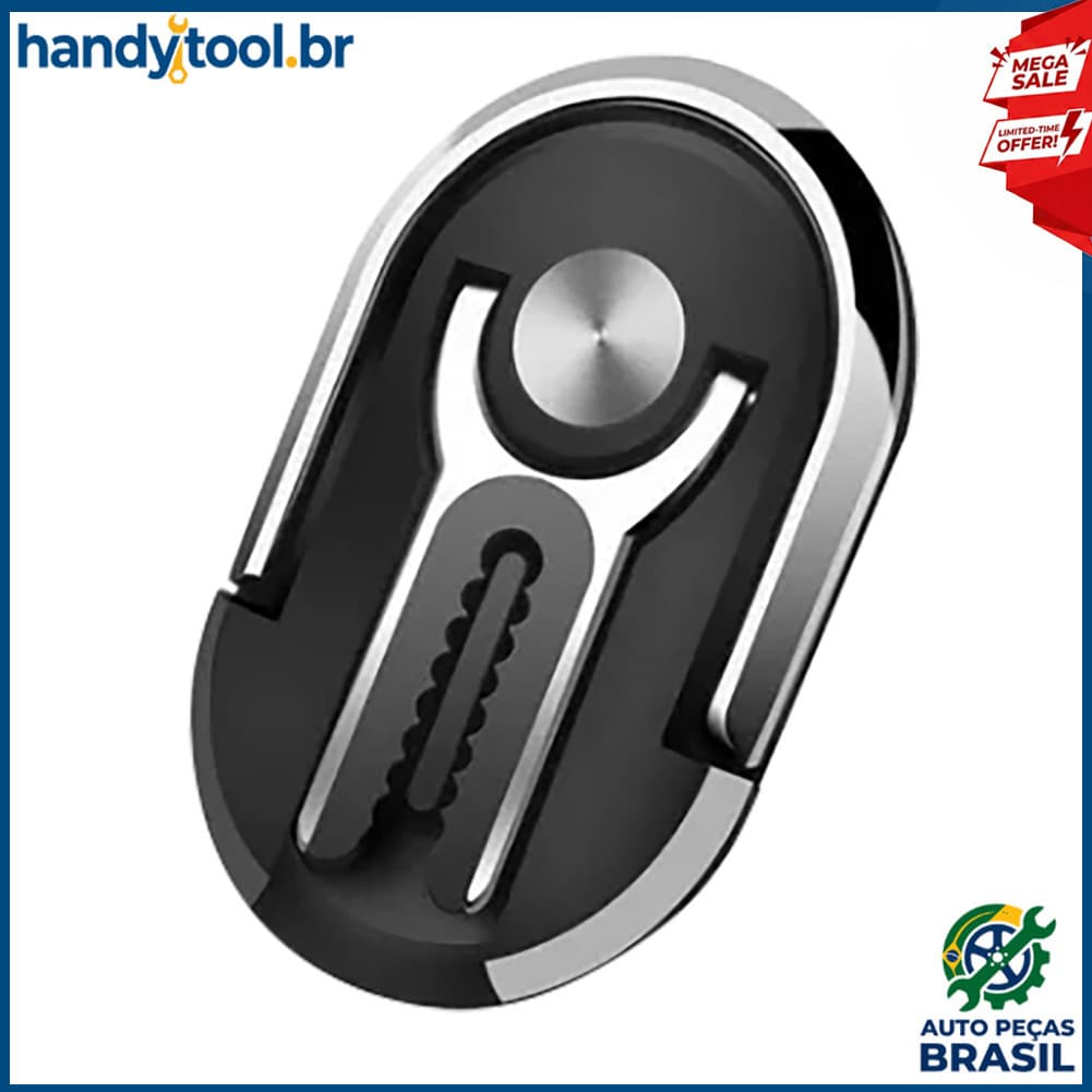 Handytool.br Suporte para telefone para carro com mãos livres, ângulo ajustável, suporte apertado, montagem leve, preto