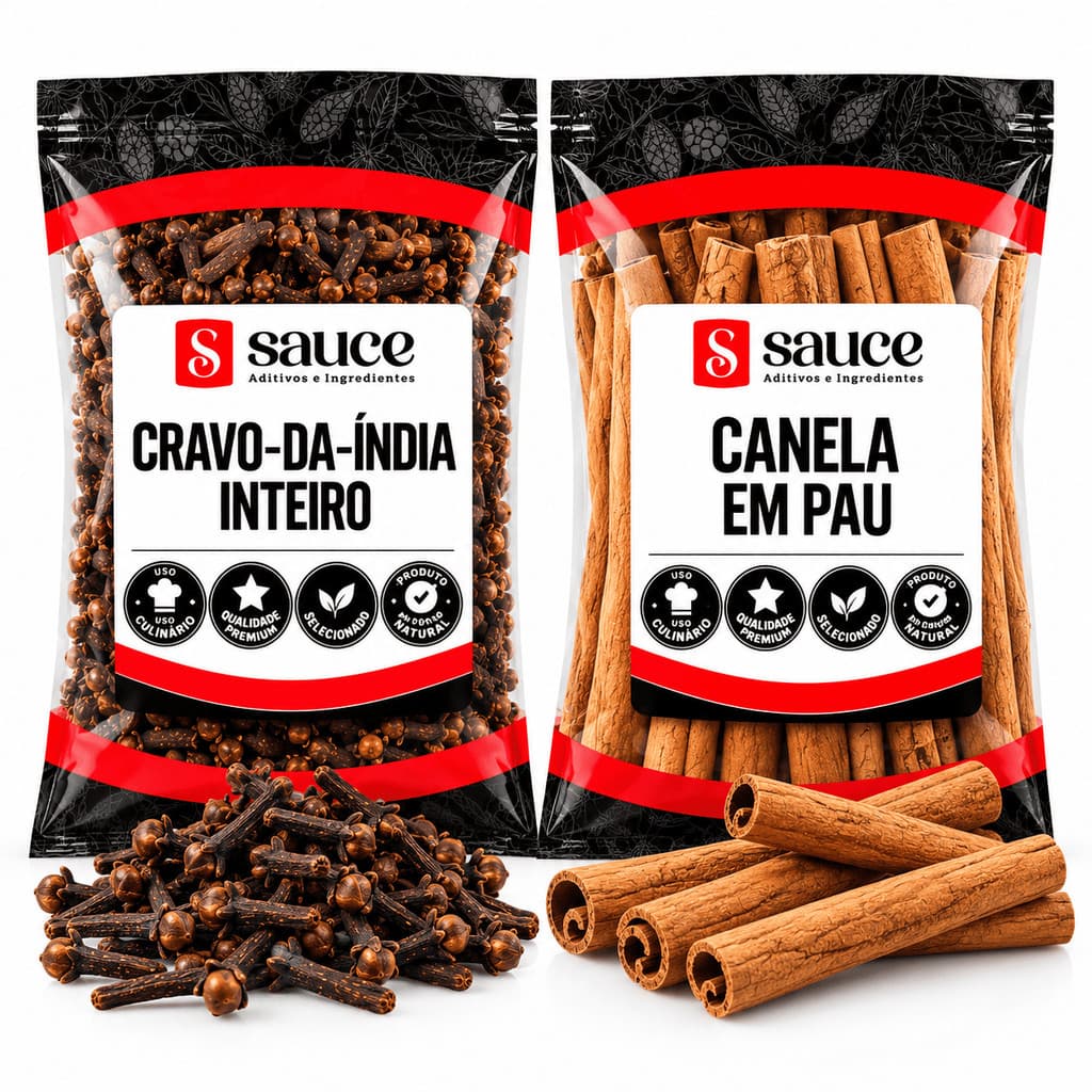 Kit Cravo da Índia e Canela em Pau Para Chás Doces e Receitas