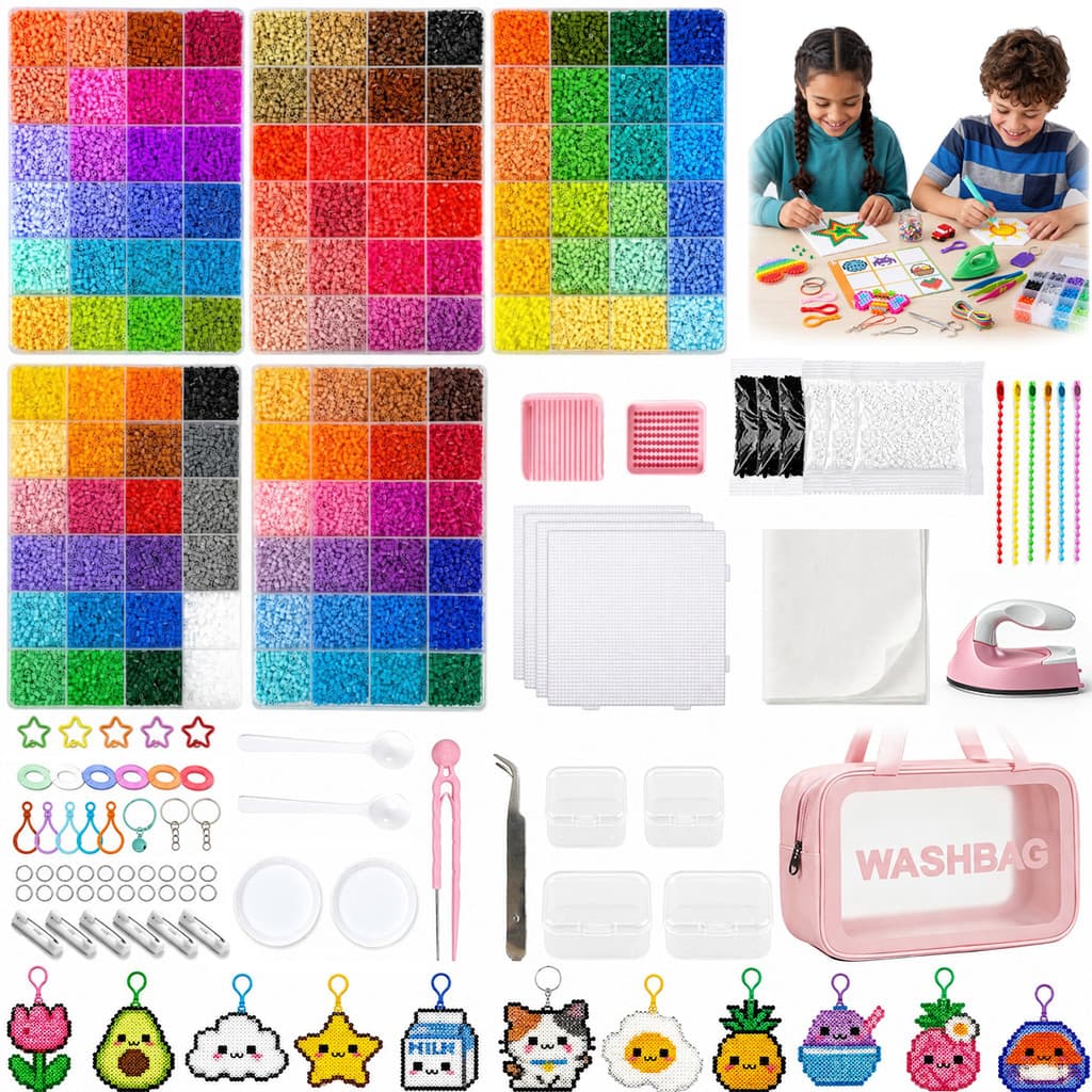 Perler Beads Hama Beads Kit Completo De Contas Perler De 120 Cores Com Ferramentas