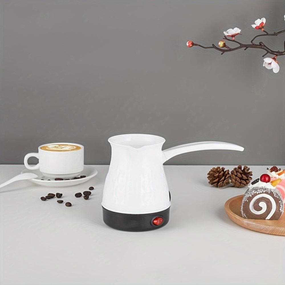 Chaleira De Café Expresso , Cafeteira Turca Ergonômica Com Alça Longa De 600 W , Mini De Plástico Elétrico