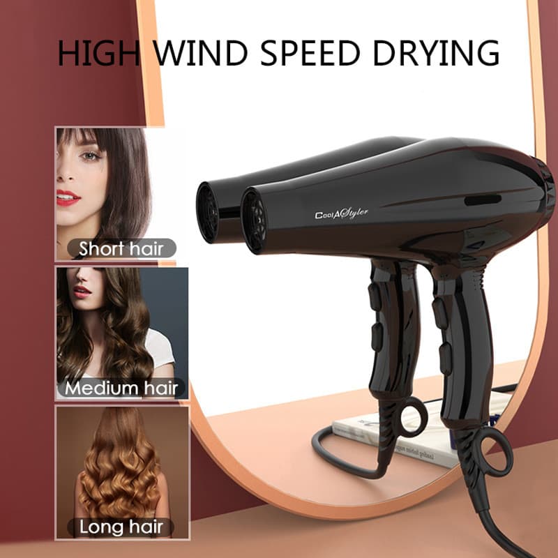 Poderoso secador de cabelo portátil profissional 1800W 110/220V
