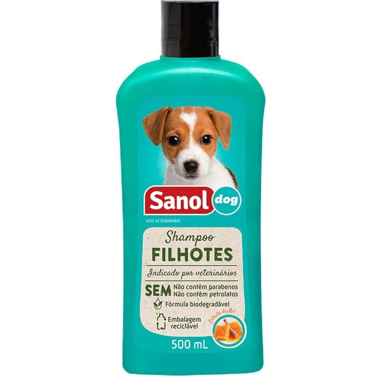 Shampoo Filhotes com Glicerina Extrato de Mel Sanol Dog 500ml