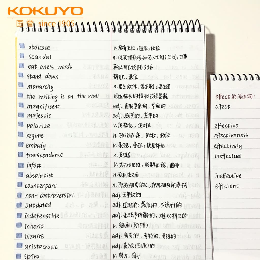 Japão Japão Japão KOKUYO KOKUYO Bobina Notebook Upturned Word Notebook Notebook A5 Memória portátil Bloco de notas de co