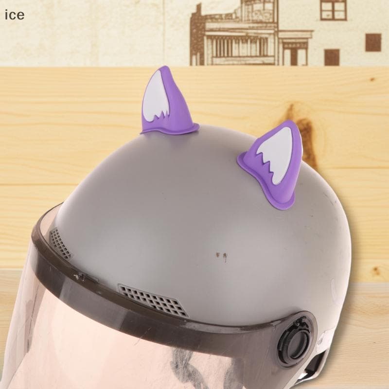 Du Capacete Da Motocicleta Decorações De Orelha De Gato Acessório Para Scooter Bicicleta Adesivo Moto Skate Ciclismo Hou