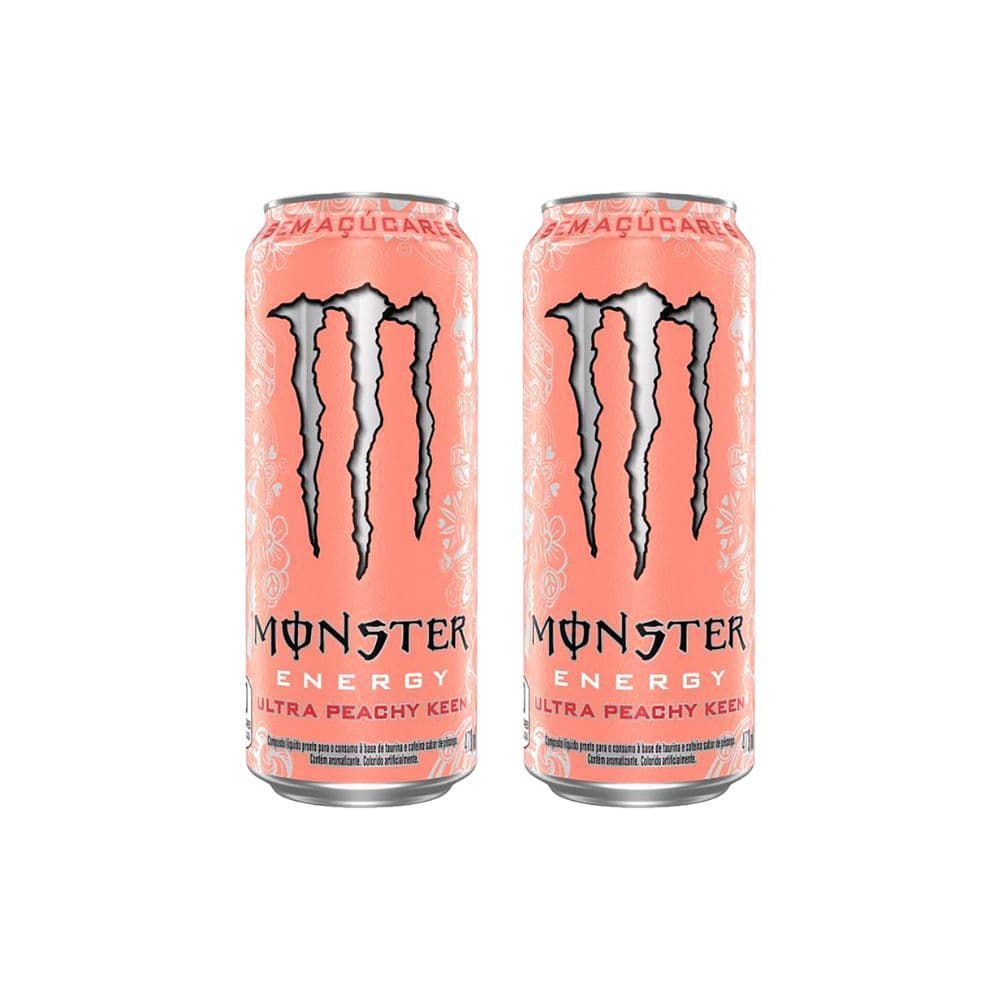 Kit 2 Energético Monster Ultra Peachy Keen Zero Açúcar 473ml