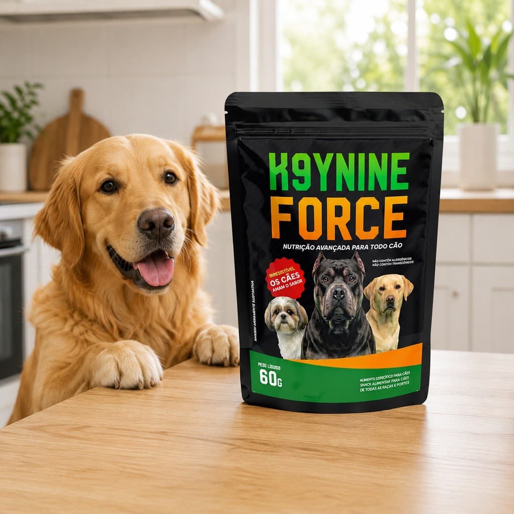 Petisco Pele Saudável K9ynine Force Snack Nutritivo Cães 60g