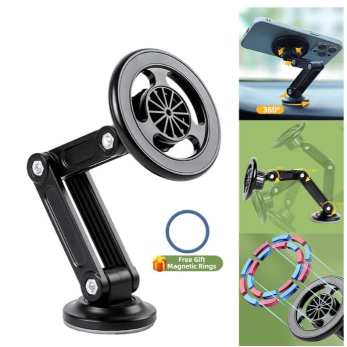 Suporte magnético multifuncional para carro magnético Carro 360 Graus de navegação rotativo Suporte magnético dobrável p