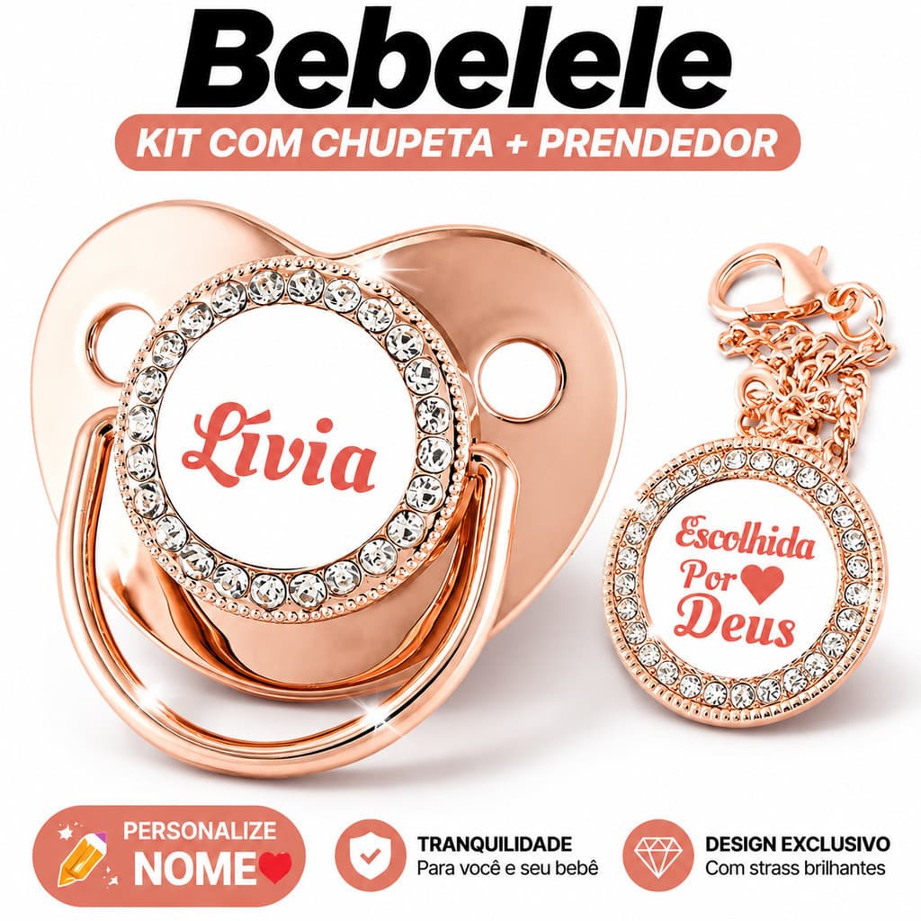 Chupeta para bebês com nome personalizado do bebê, chupeta de silicone BPA Free &UCQM