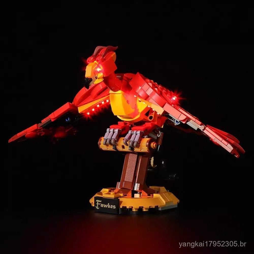 Compatível com LEGO Harry Potter Fawkes, o Fênix de Dumbledore 76394, brinquedo de blocos de montar para crianças, prese