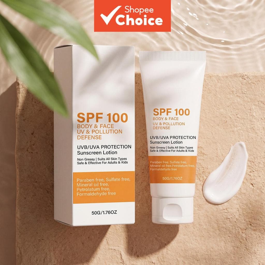 Protetor Solar Hidratante Facial e Corporal Leve, Hidratante Suave, Pele Radiante, Cuidado Diario, Brilho de Verão,