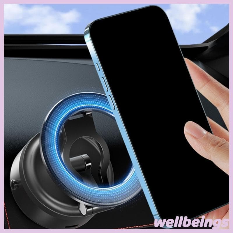 WELL Dobrável Suporte Telefone Para Carro Rotação 360 Graus Ajustável Tecnologia Sucção Dupla Fác