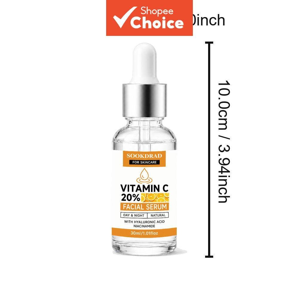 Facial de Vitamina C com Niacinamida, Uso Diurno e Noturno Para Todos os Tipos de Pele 30ml