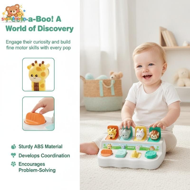 sweetmvzn Interativo Up Animal Criança Desenvolvimento Brinquedos Brinquedo Educativo Da Primeira Infância Não-Tóxico Po