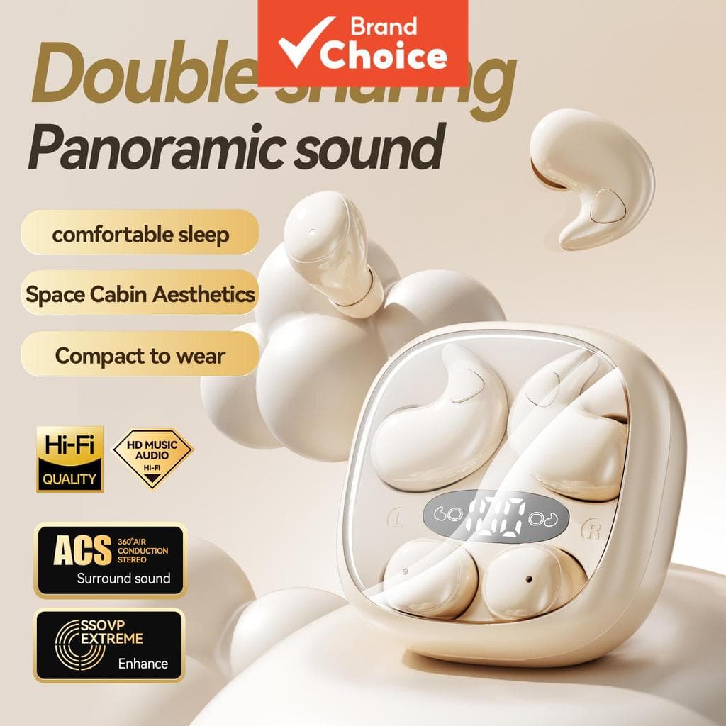 SPRISE M126 Fones de Ouvido Bluetooth Sem Fio com Cancelamento de Ruído, Fones para Dormir, Jogos, HiFi, Confortáveis,